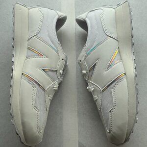 New Balance 327 White Iridescent Sneakers